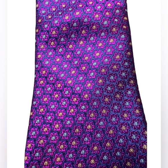 Ted Baker London Purple Circles 100% Silk Tie Giraffe - Picture 4 of 6
